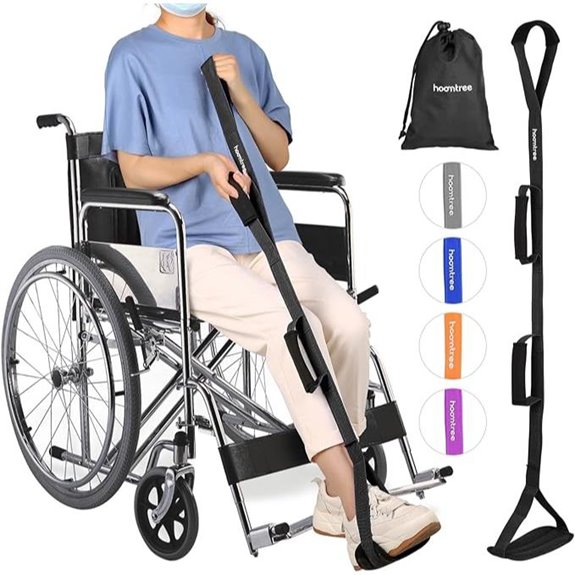 39 Inch Rigid Leg Lifter with Padded Loops for Recovery