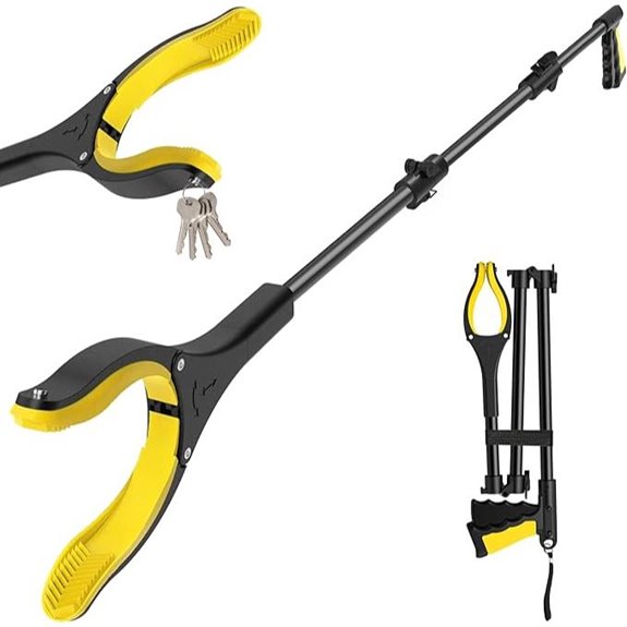 44 Inch Foldable Grabber Reacher Tool with Magnetic Jaw