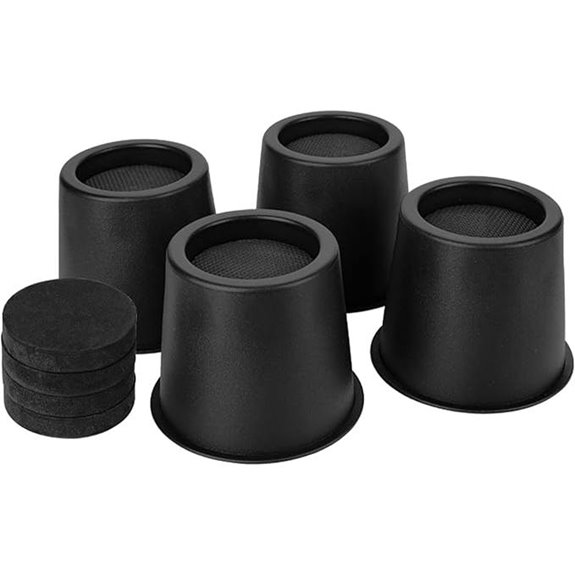 BTSD-home Round Bed Risers 4 Inch Set of 4