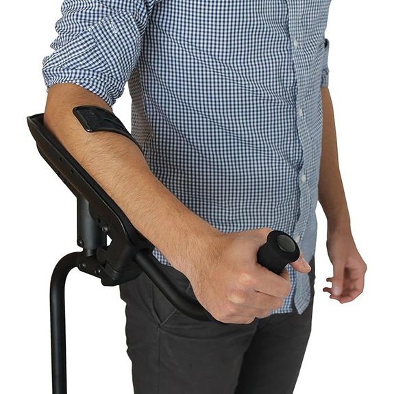 KMINA Adjustable Forearm Crutch for Adults (Right Handed)