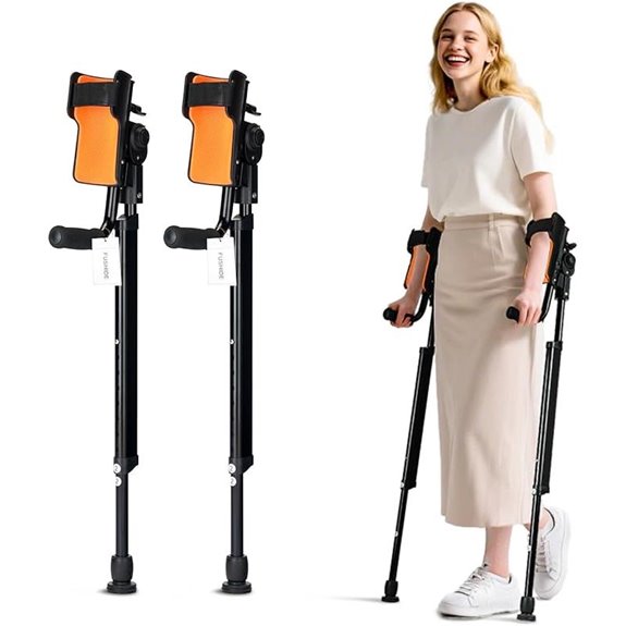 Adjustable Forearm Crutches for Adults (1 Pair)