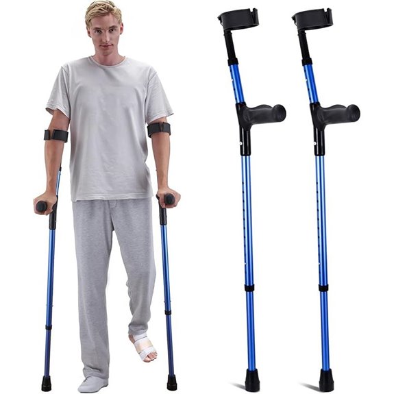 VEVOR Adjustable Forearm Crutches for Adults (1 Pair 350LBS)