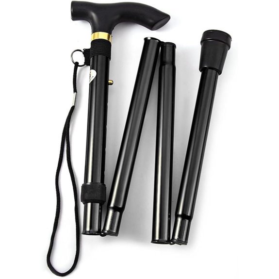 Adjustable Aluminum Folding Walking Cane with Non-Slip Base