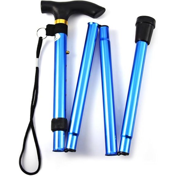 Folding Adjustable Aluminum Walking Cane with Non-Slip Base