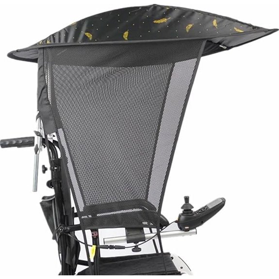 Mobility Scooter Sunshade Canopy with Adjustable Angle