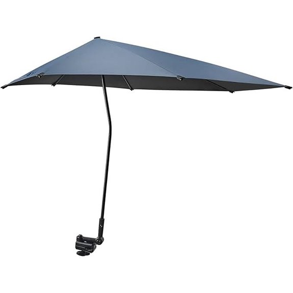 G4Free UPF 50+ Adjustable Beach Umbrella with Clamp