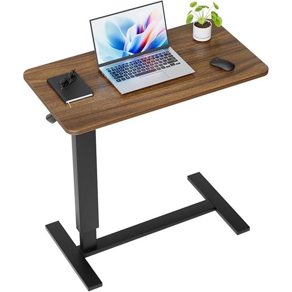 Overbed Table with Wheels Adjustable Medical Bedside Table