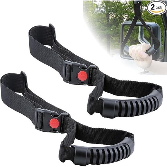 2 PCS Adjustable Car Grab Handles (Black)