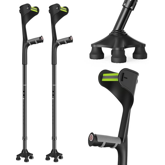 Forearm Crutches for Adults Folding & Height-Adjustable