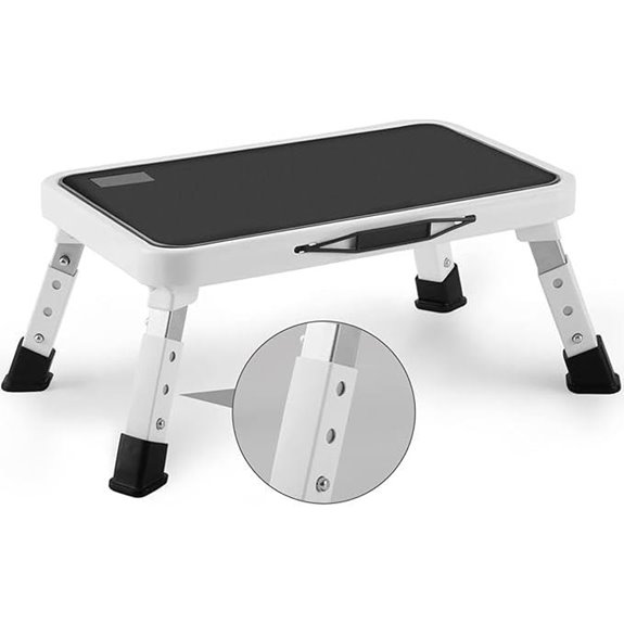 Height-Adjustable Folding Step Stool (330 Lbs Capacity)