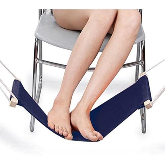 Auoinge Adjustable Foot Hammock Under Desk with Headphone Holder