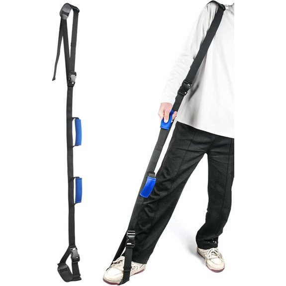 Adjustable Leg Lifter Strap with Eva Handgrips & Foot Loop