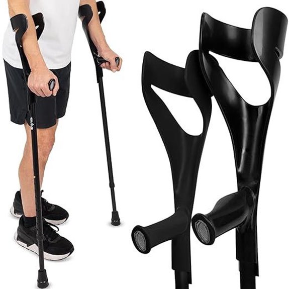 Vive Adjustable Lightweight Forearm Crutches (Pair)