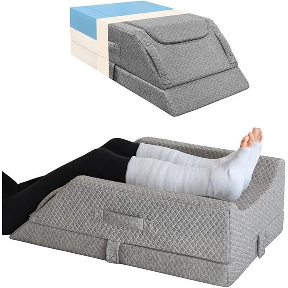 Adjustable Leg Elevation Memory Foam Wedge Pillow
