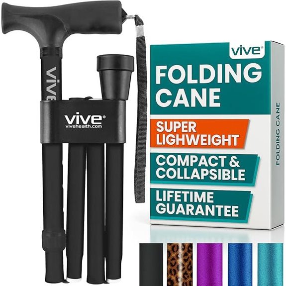 Vive Folding Cane - Adjustable Portable Walking Stick