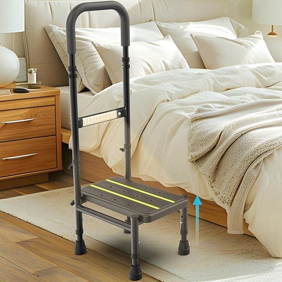 Adjustable Step Stool with Handle for Seniors 350lbs