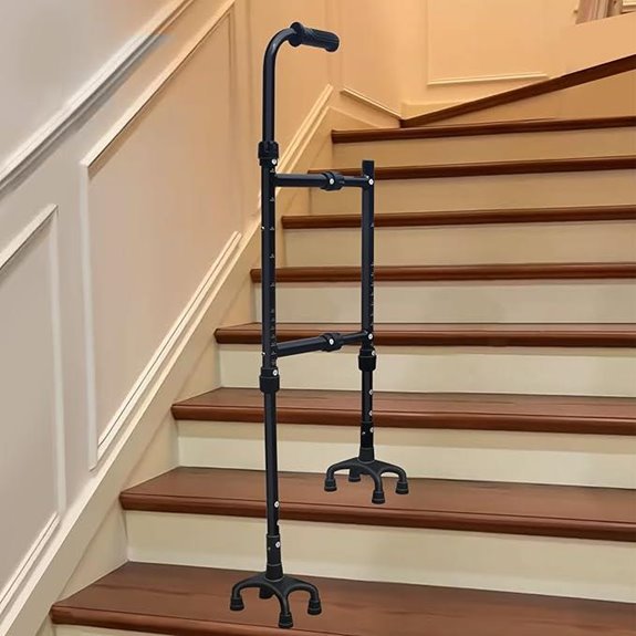 Adjustable Stair Assist Cane for Elderly & Mobility Aid