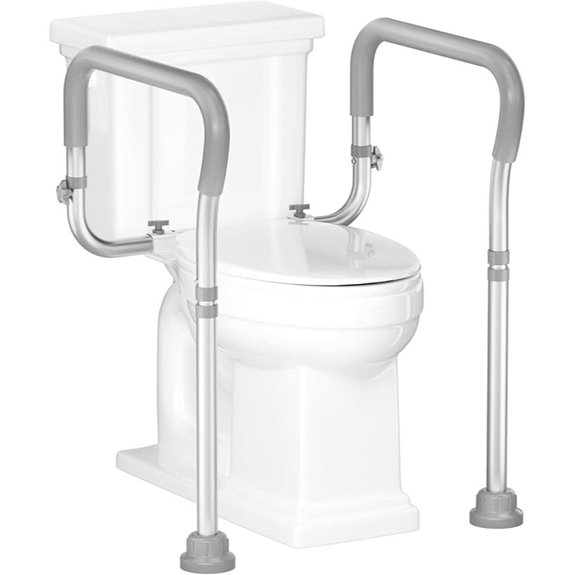 HOMLAND Adjustable Toilet Safety Rail for Seniors
