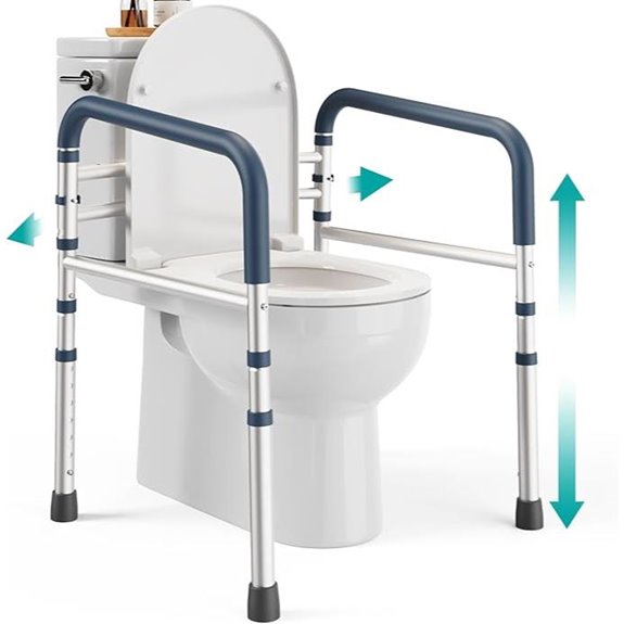 PELEGON Adjustable Toilet Safety Rails for Seniors