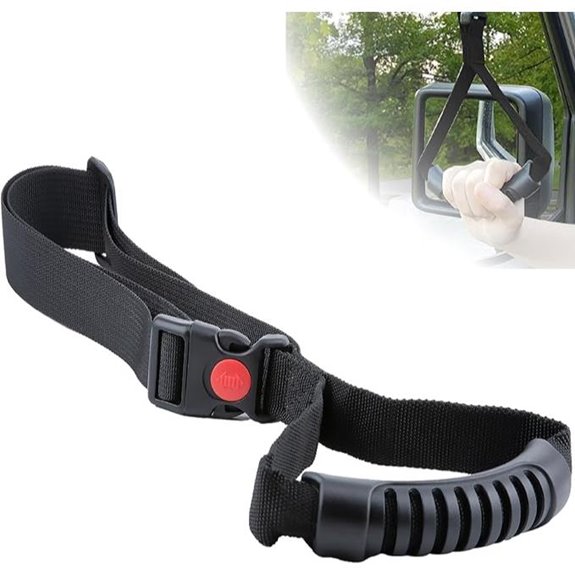 Car Adjustable Grab Handles for Trucks SUVs Jeeps Vans ATVs (Black)