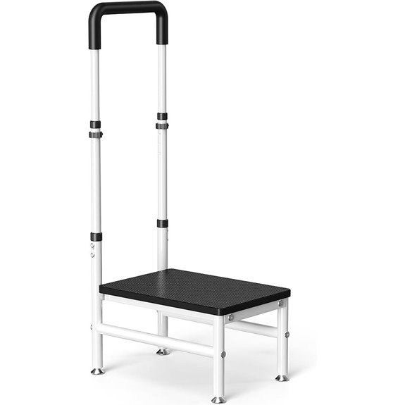 Heavy Duty Wooden Step Stool with Adjustable Handle