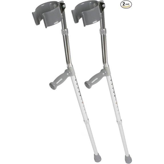 Medline Aluminum Forearm Crutches Adult Pack of 2