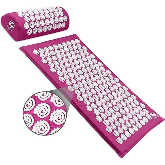 Spirol Acupressure Mat and Pillow Set (Amethyst)