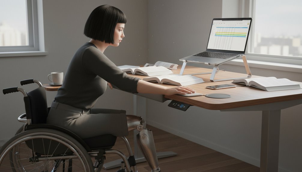 amputee friendly ergonomic desks