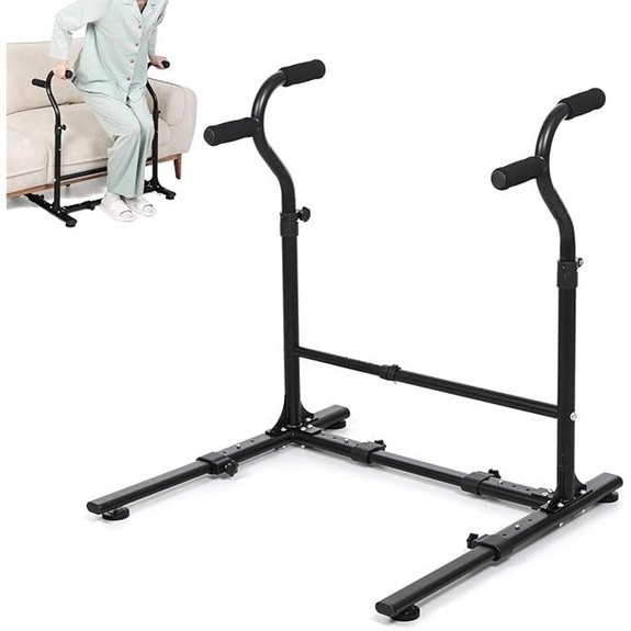 Couch Chair Stand Assist Aid with Handrails (450 LB) Black