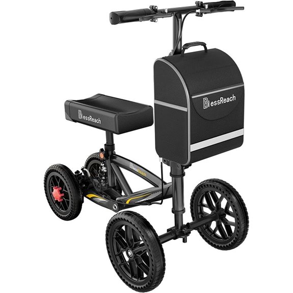 All Terrain Foldable Knee Scooter Walker (Black)