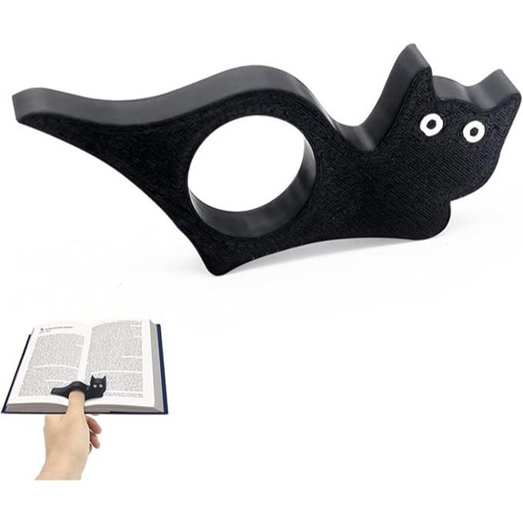 Book Page Holder for Reading Black Cat