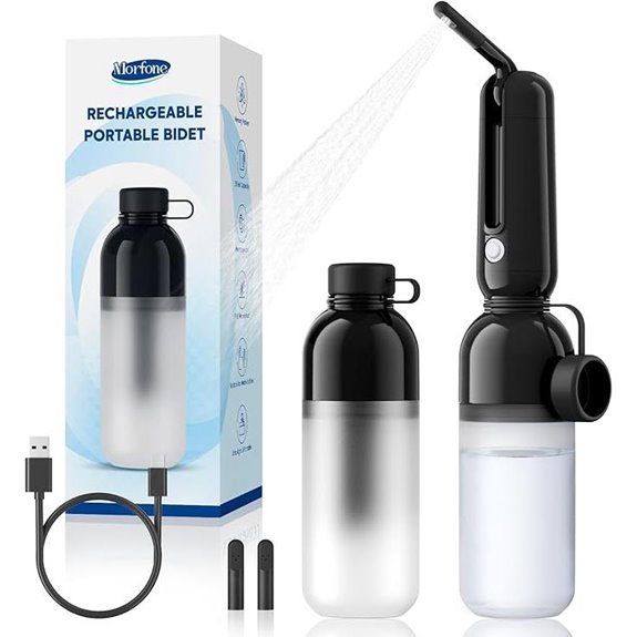Morfone Portable Electric Travel Bidet 350ML (Black)