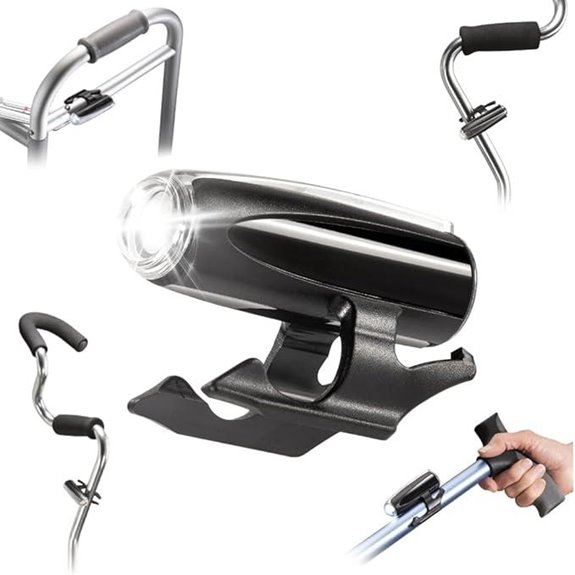 STRONGARM Clip-On Safety Light for Canes Walkers & Night Walking