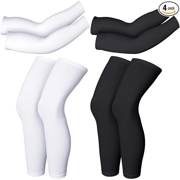 Geyoga Compression Leg and Arm Sleeves (2 Pairs)
