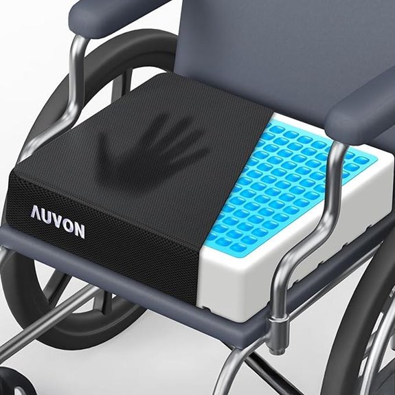 AUVON Cooling Gel Wheelchair Seat Cushion for Pain Relief