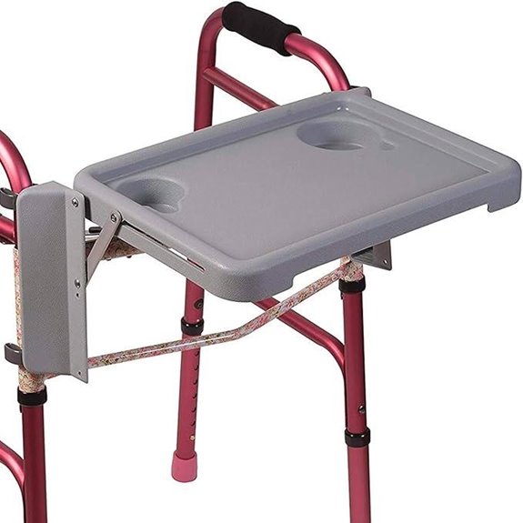 DMI Walker Tray with Cup Holders & Tool-Free Assembly 16x11.8