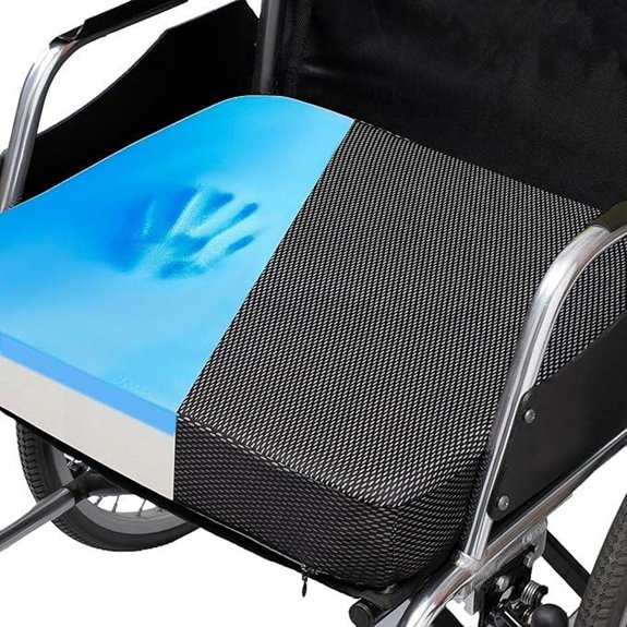 CYLEN Gel Infused Memory Foam Wheelchair Cushion