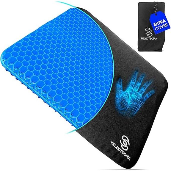 SelectSoma Double-Thick Gel Seat Cushion for Pain Relief