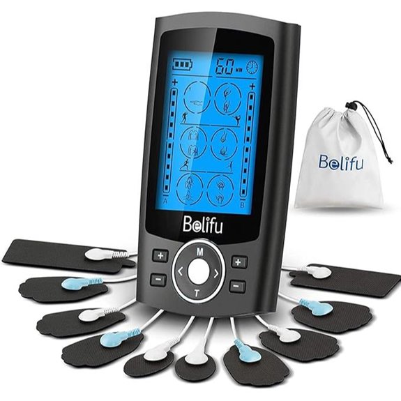 Belifu Dual Channel TENS EMS Muscle Stimulator for Pain Relief