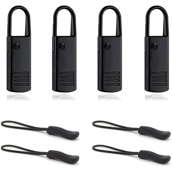 Zipper Pulls 8PCS Black