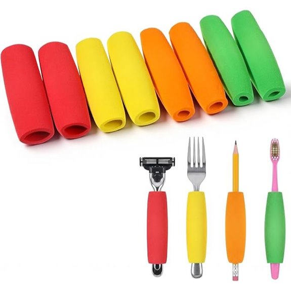 Foam Grip Tubing for Utensils (8 Pieces 4 Sizes)