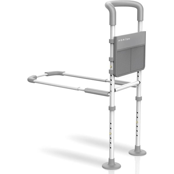 Agrish Bed Rails for Elderly Adults with Motion Lights & Storage Pouch