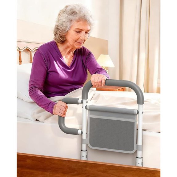 Bed Rails for Elderly with Non-Slip Handle & Storage Pouch