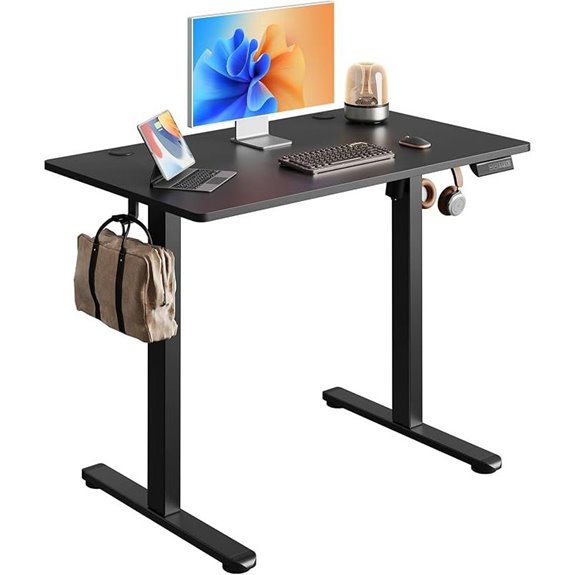 DEVAISE Electric Standing Desk 40x24 Inch (Black)