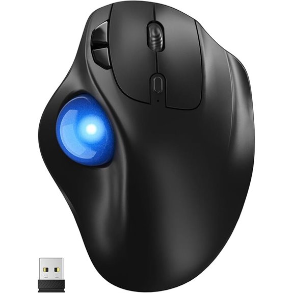 Ergonomic Wireless Trackball Mouse for PC/Laptop/Mac/Windows