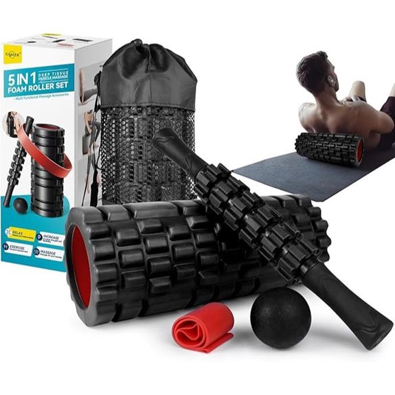 5-in-1 Foam Roller Muscle Recovery Set (Black)