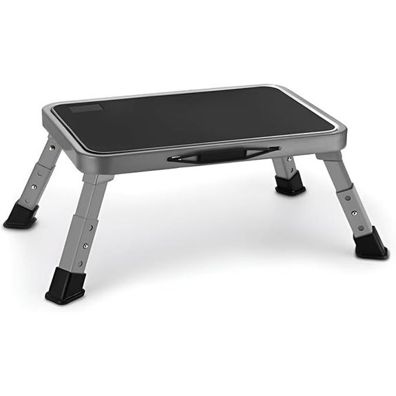 Foldable Adjustable Step Stool with Non-Slip Platform 330 Lbs Capacity