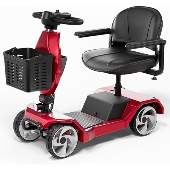 Foldable Mobility Scooter for Adults - Red