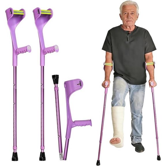 Uoieeong Foldable Aluminum Forearm Crutches (2PCS)