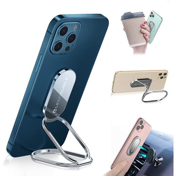 Foldable Cell Phone Stand & Ring Holder for Desk